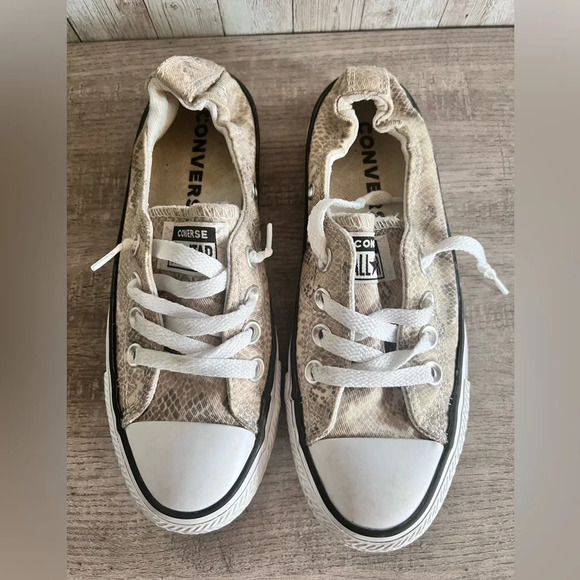 Converse Shoreline Slip On Sneakers Snake Pattern Size 5 - Picture 1 of 5